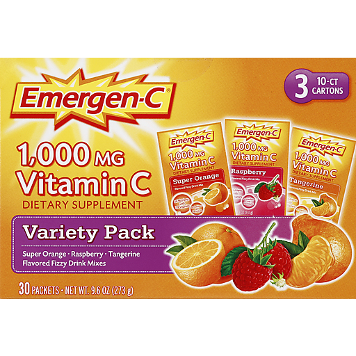 Emergen-C Variety Raspberry, Tangerine & Orange