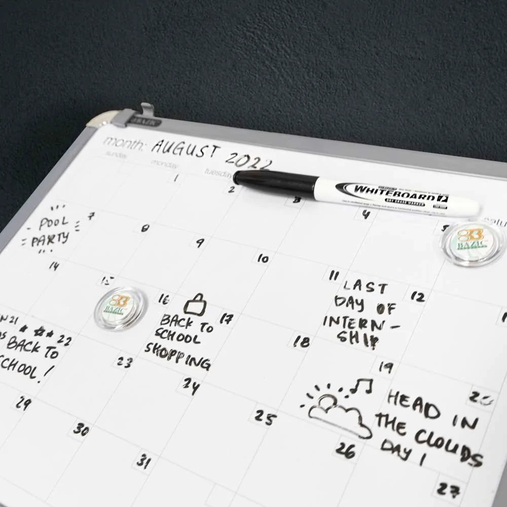Magnetic Dry Erase Calendar Board 11″ X 14″ w/ Marker & 2 Magnets