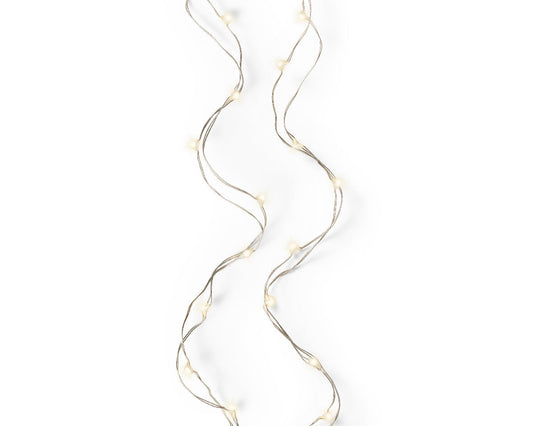 Micro Wire String Lights - 100 LED - Warm White - Silver Wire