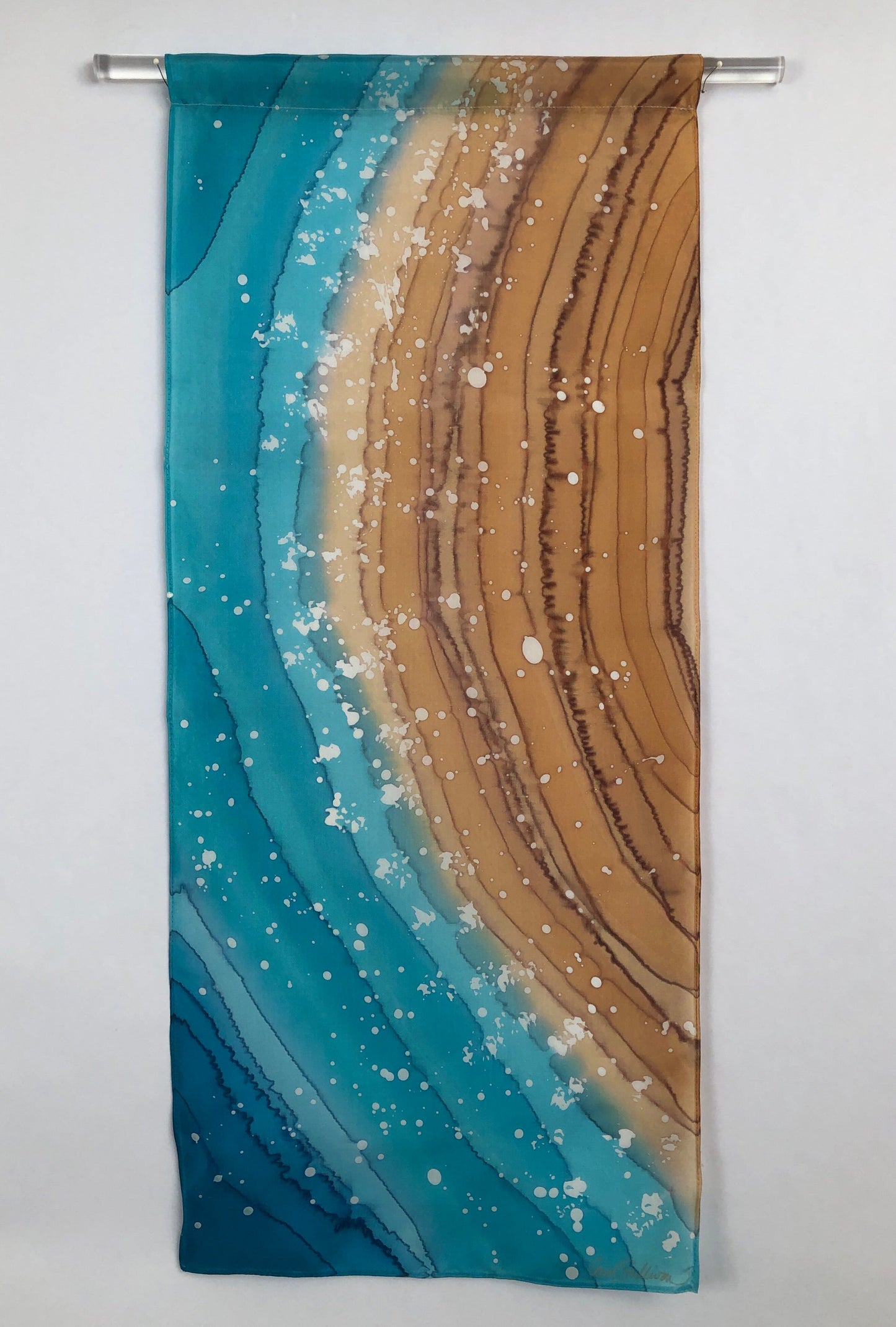 “Surf Zone II” - Silk Wall Hanging - $150
