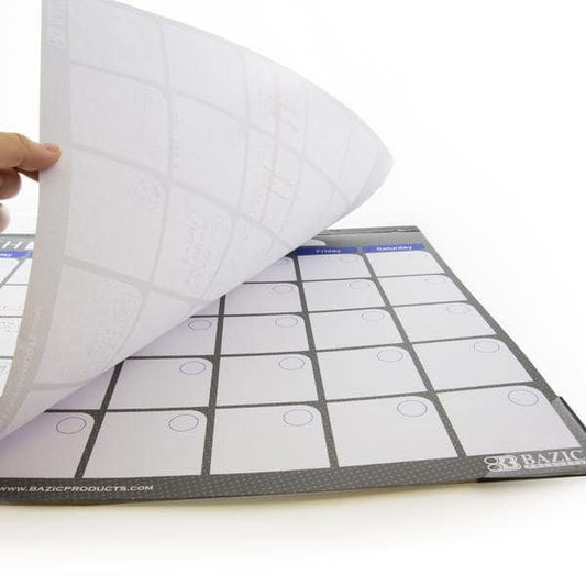 17" X 22" Undated 12-Month Desk Pad Calendar - Random Color