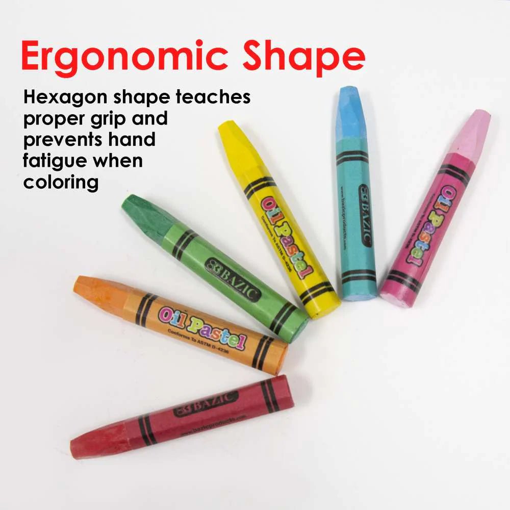 Jumbo Oil Pastels – 12 Vibrant Colors Set