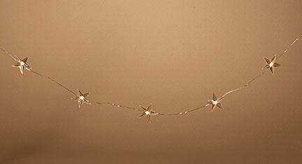 10' Outdoor Battery Operated Acrylic Star String Lights