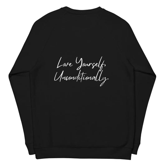 Organic sweatshirt SELF LOVE Unisex organic raglan sweatshirt
