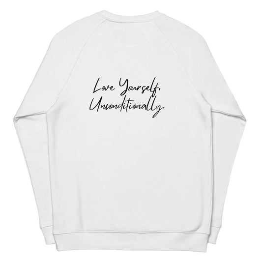 Organic Sweatshirt SELF LOVE Unisex organic raglan sweatshirt