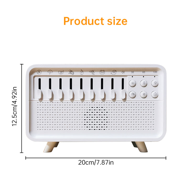 8 - Adjustable - White - Noise Air Aroma Diffuser Humidifier with Night Light and Bluetooth Speaker