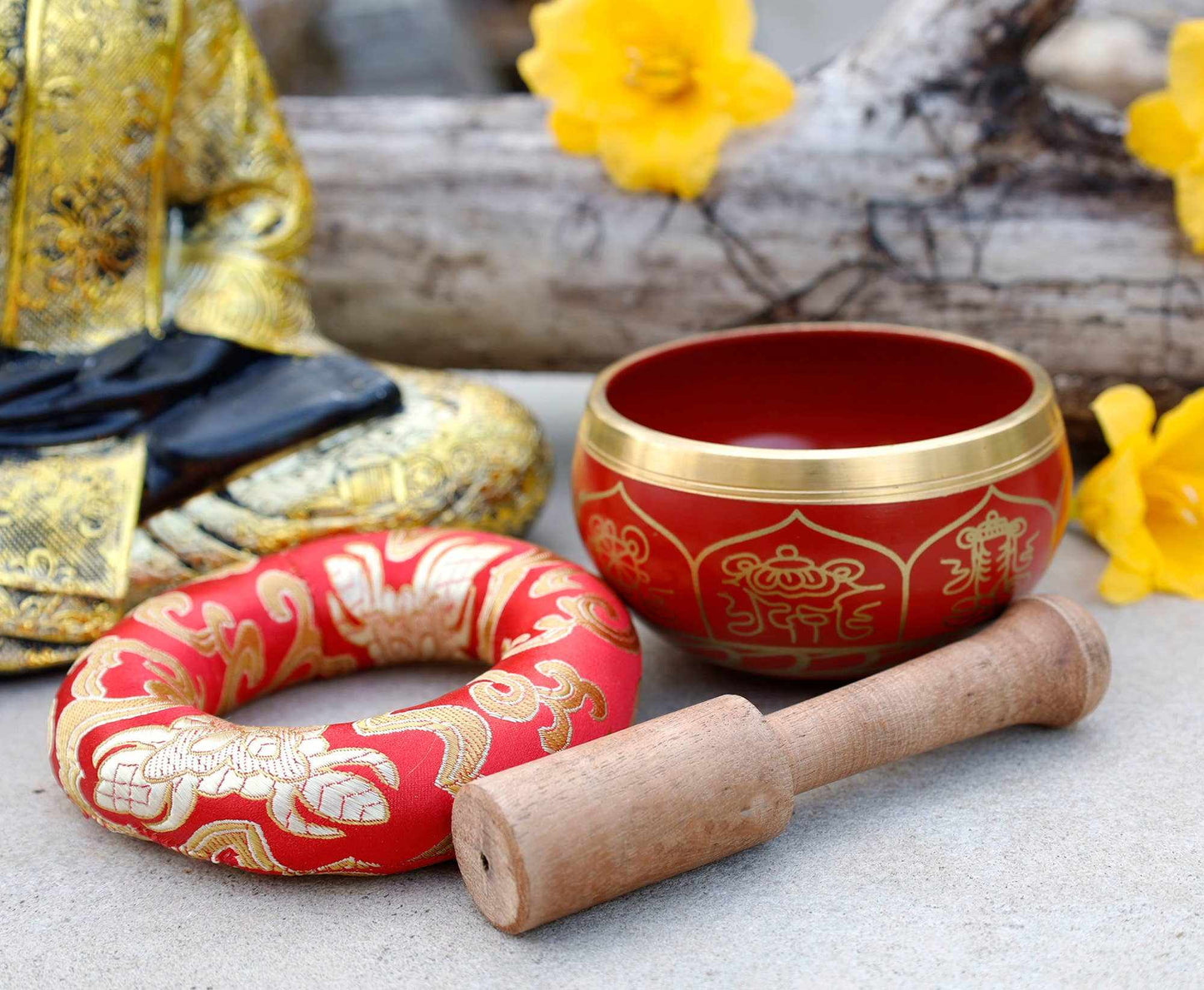 8 Lucky Symbols Tibetan Singing Bowl