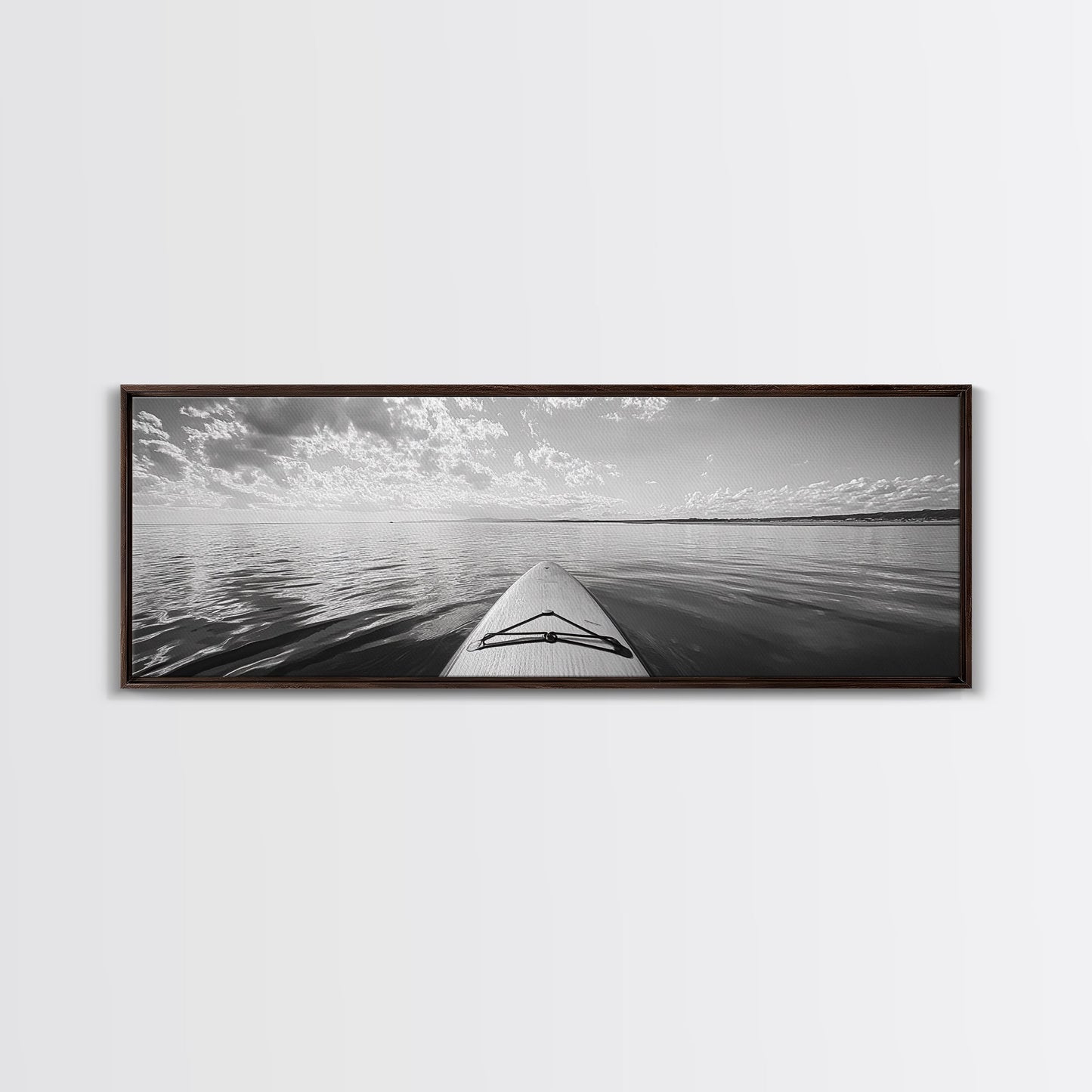 Paddleboard Ocean View, Tranquil Water Scene, Minimalist Adventure, Canvas Print, Coastal Wall Art, Calming Decor, Bedroom Zen Style