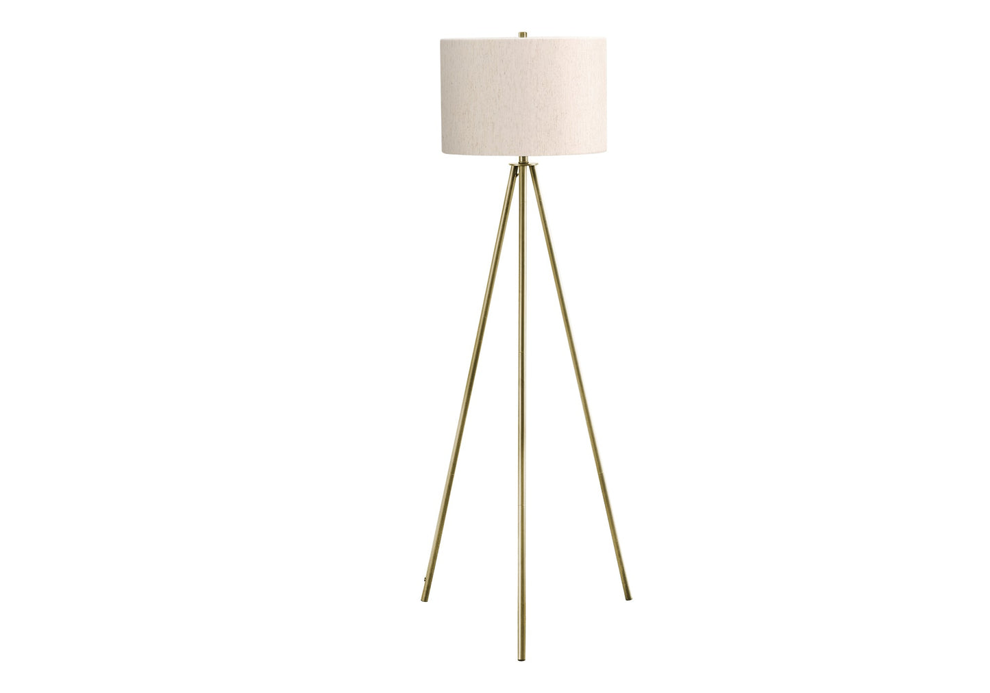 Lighting, 63'h, Floor Lamp, Brass Metal, Ivory / Cream Shade, Contemporary