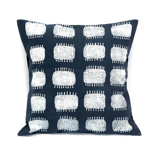 Pillow Cover - Tribal Cloth Indigo Spike
