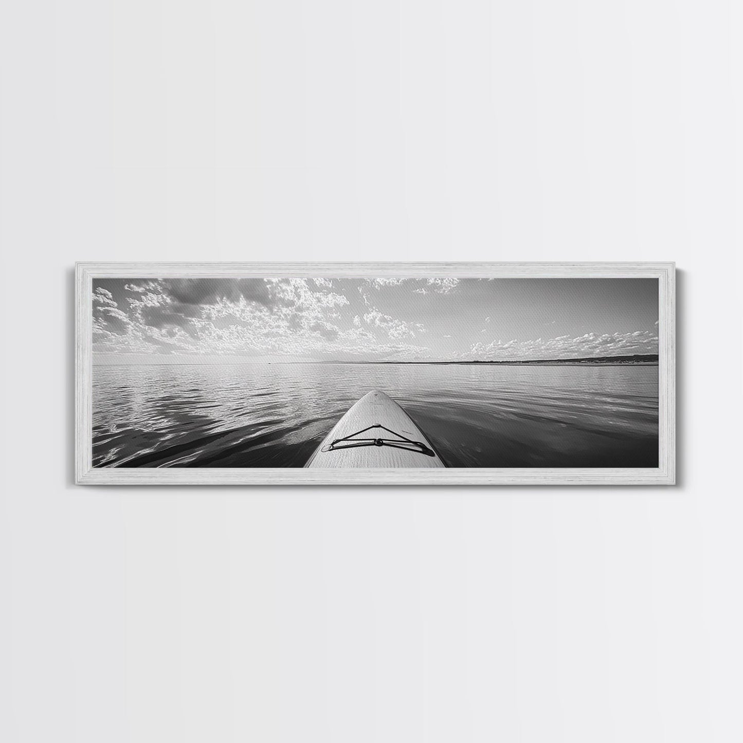 Paddleboard Ocean View, Tranquil Water Scene, Minimalist Adventure, Canvas Print, Coastal Wall Art, Calming Decor, Bedroom Zen Style