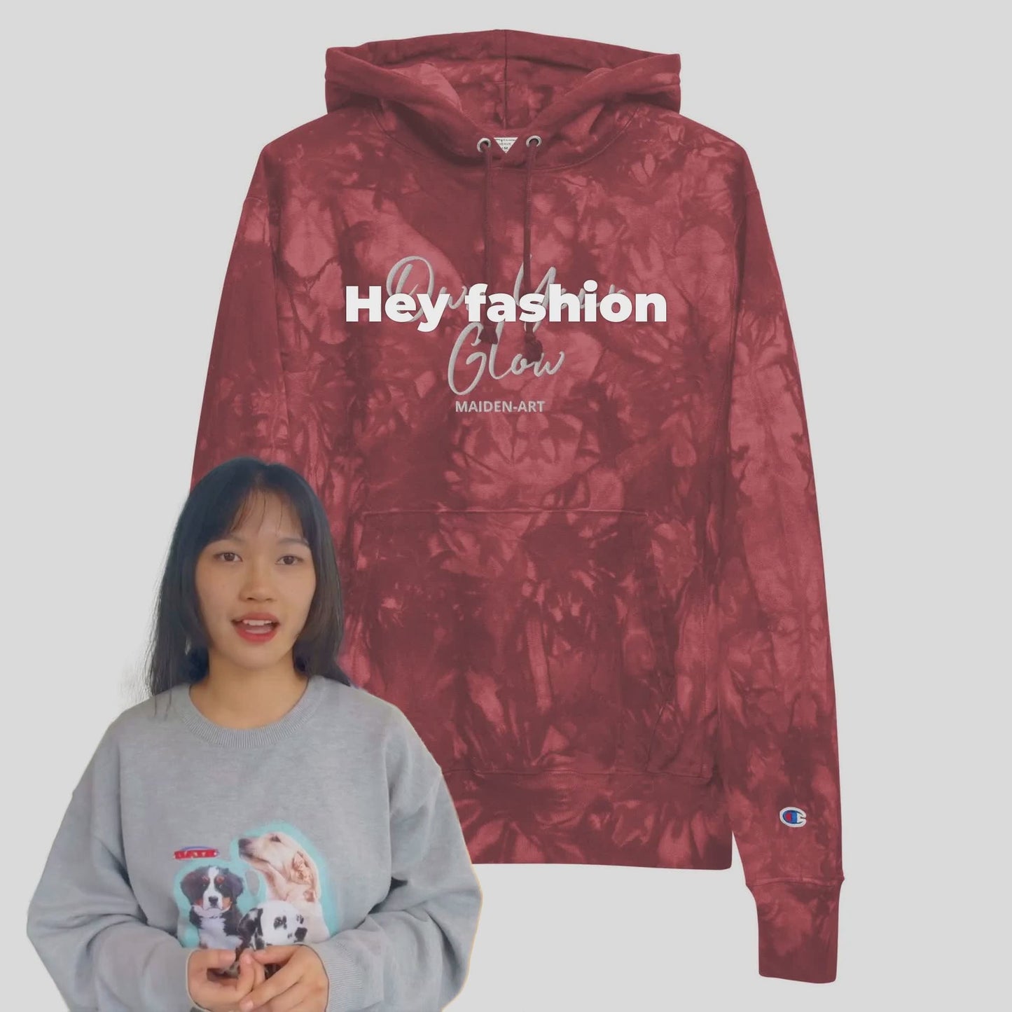 Heart - Knitted crew neck sweater NAVY