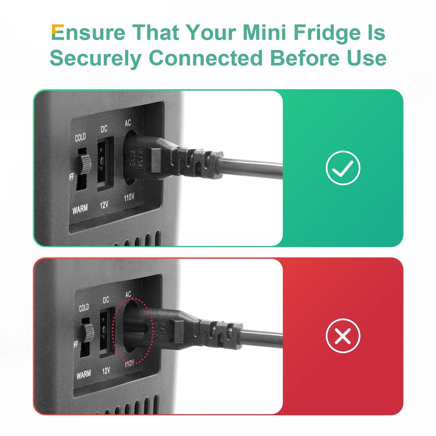 Mini Fridge, 4 Liter/6 Can Portable Cooler and Warmer Personal Refrigerator