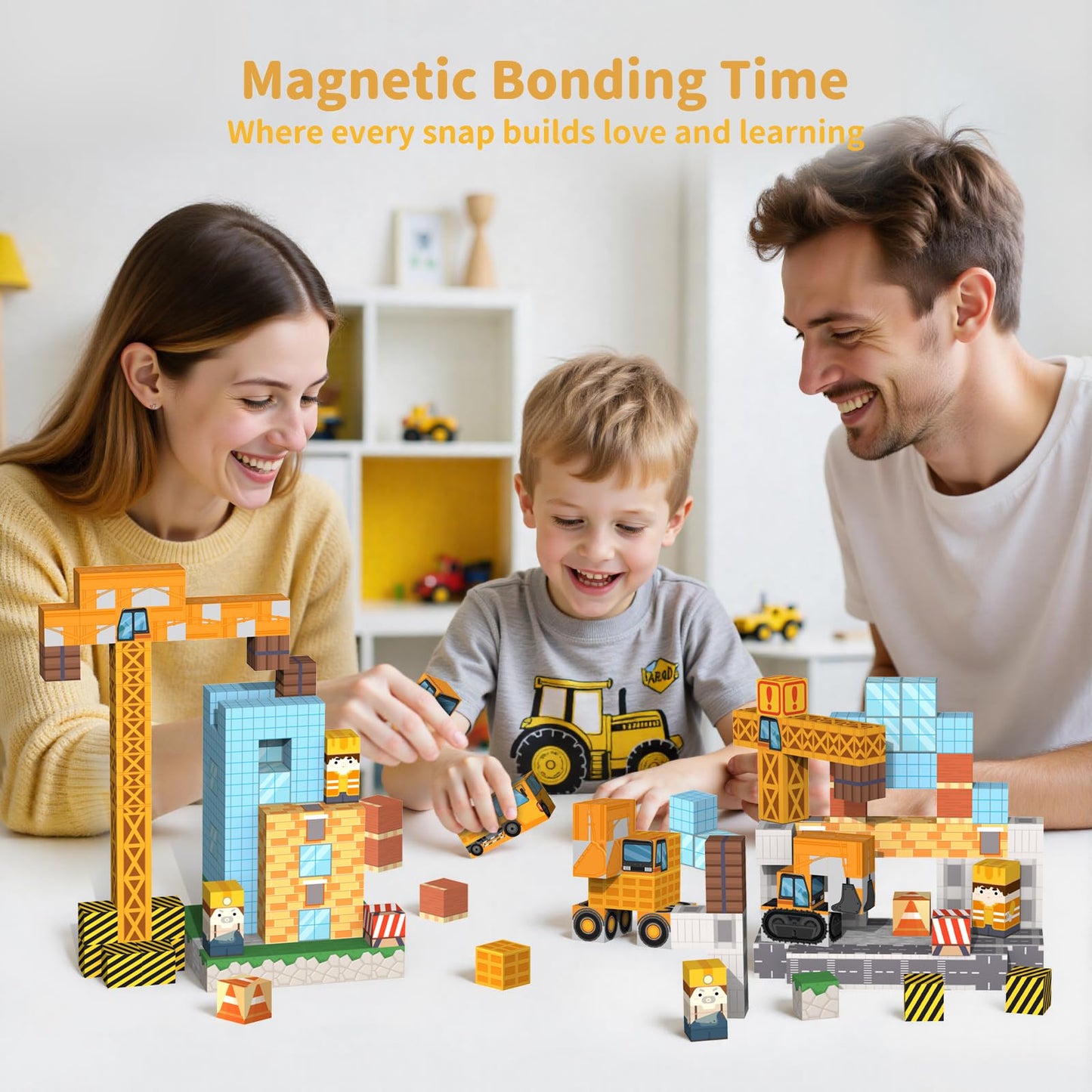 Magnetic Blocks Magnet Building Toys, STEM Building Game Montessori Sensory Toys for Kids Ages 3 to 10 years
