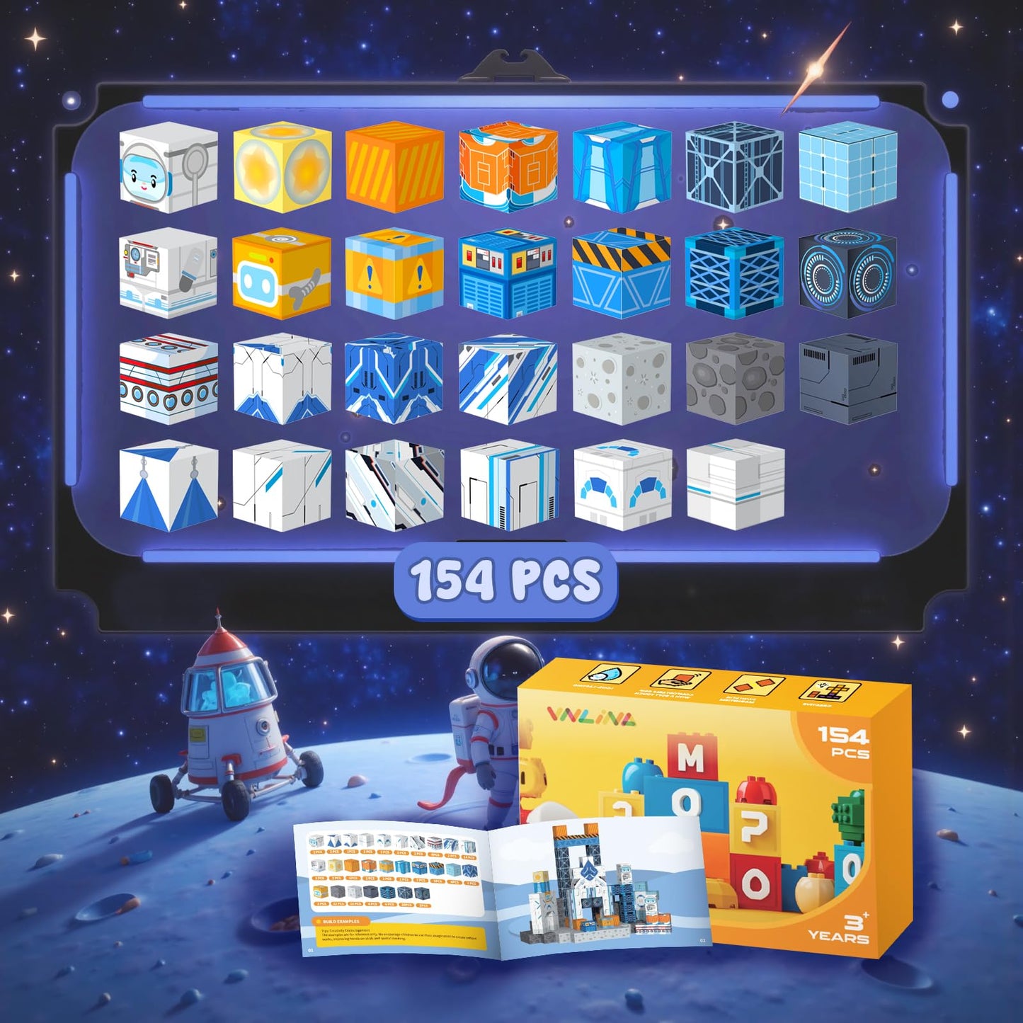 Magnetic Blocks Magnet Building Toys, STEM Building Game Montessori Sensory Toys for Kids Ages 3 to 10 years