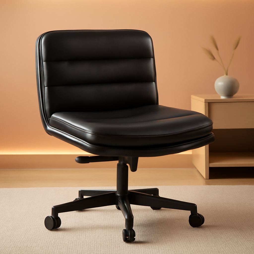 Criss Cross Office Chair Extra Wide Black For Home Office