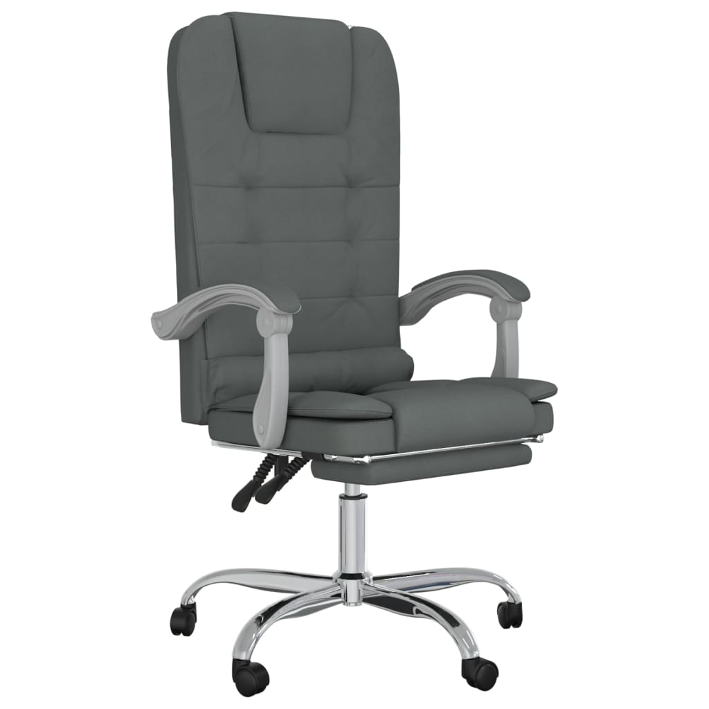 vidaXL Massage Reclining Office Chair Massage Office Adjustable Chair Fabric