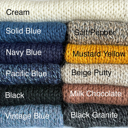 Salt and Pepper Alpaca Hand Knit Poncho Wrap