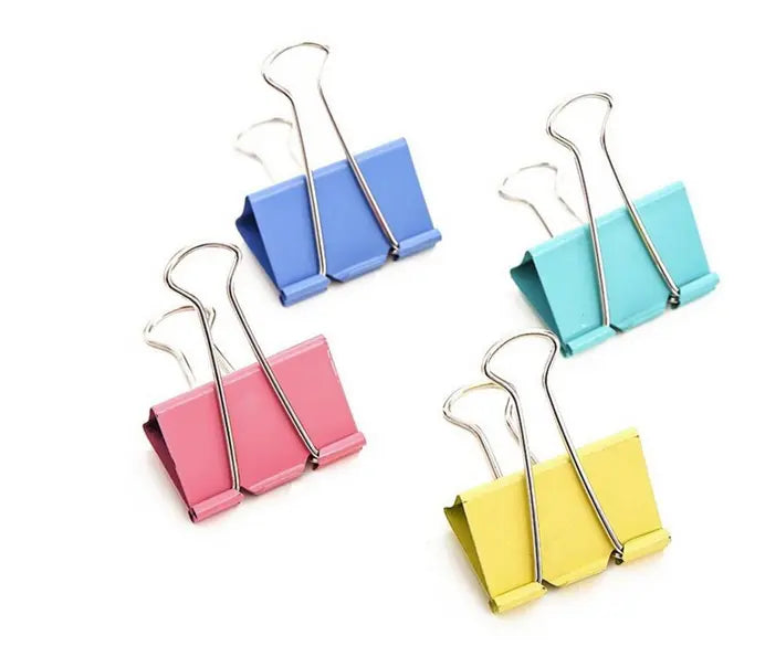90pcs Mix Colors & Size Metal Binder Clips