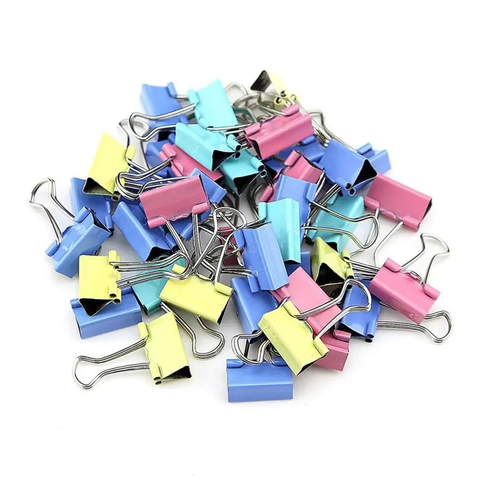 90pcs Mix Colors & Size Metal Binder Clips