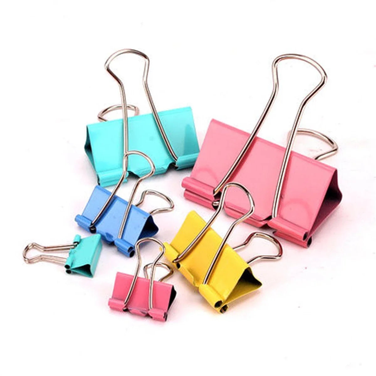 90pcs Mix Colors & Size Metal Binder Clips