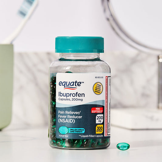 Equate Ibuprofen Mini Softgel Capsules; 200 mg; 300 Count