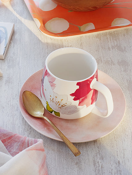 Porcelain Mug:  Cactus Flowers