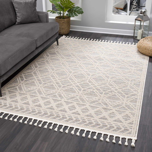 Magnolia Embossed Beige 2301 Area Rug - Clearance