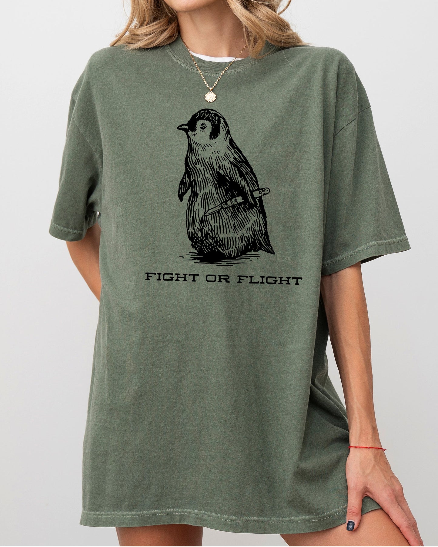 Fight For Flight, Penguin, Funny, Aesthetic, Meme, Trendy, Bird Shirt Comfort Colors T-Shirt