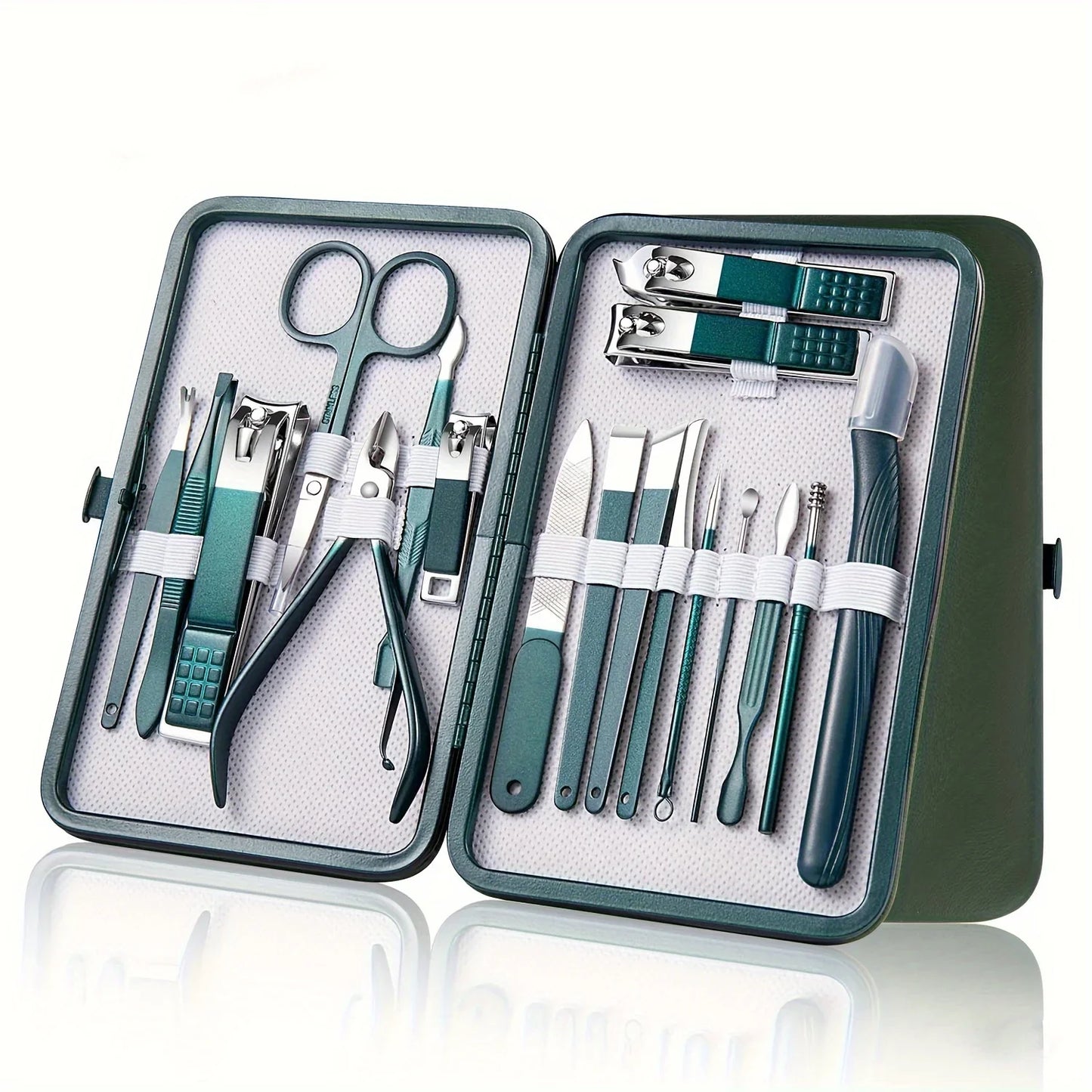 Snip Happens! 18-in-1 Stainless Steel Mani-Pedi Survival Kit – Sleek Nail Clippers & Trimmers with Luxe Travel Case