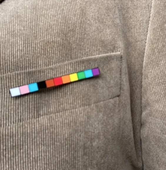 Progress Pride Flag Brooch – Inclusive LGBTQ+ Pin