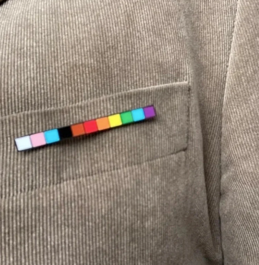 Progress Pride Flag Brooch – Inclusive LGBTQ+ Pin