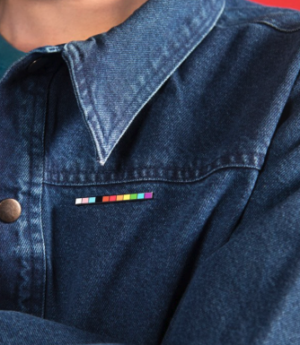 Progress Pride Flag Brooch – Inclusive LGBTQ+ Pin