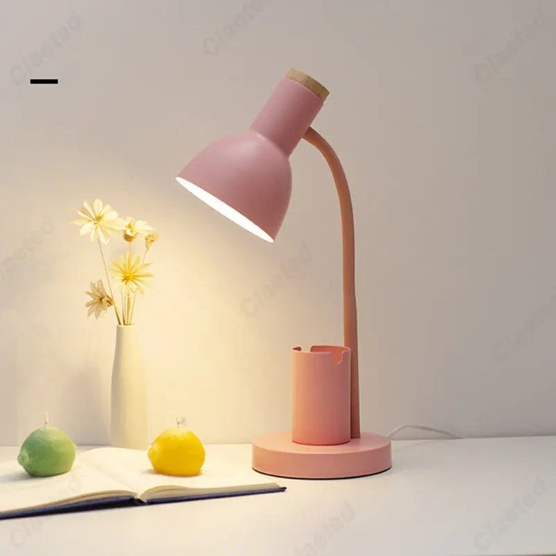 DecorBites™ Cute Nordic Desk Lamp with Pen Holder for Home Office and Bedroom