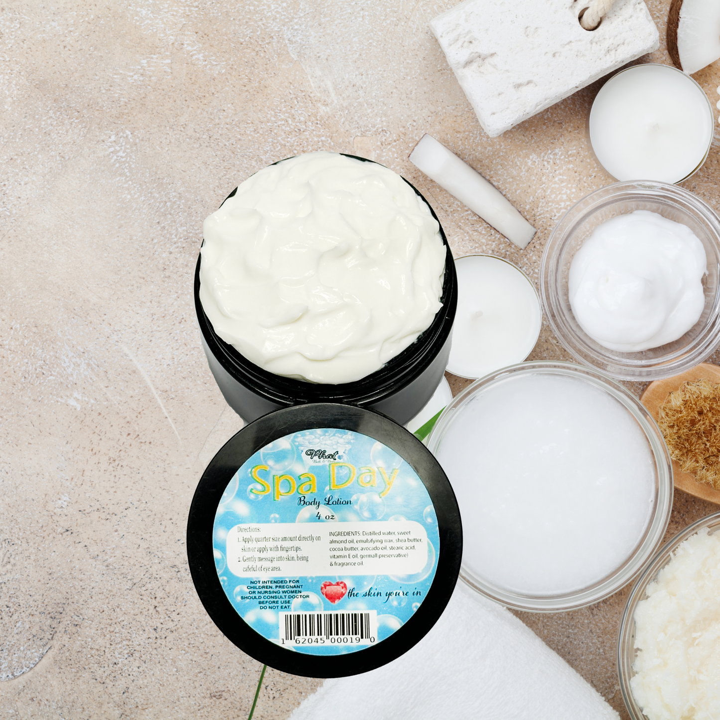 Spa Day Organic Moisturizing Body Lotion with Shea & Cocoa Butter Avocado Oil | 5 oz