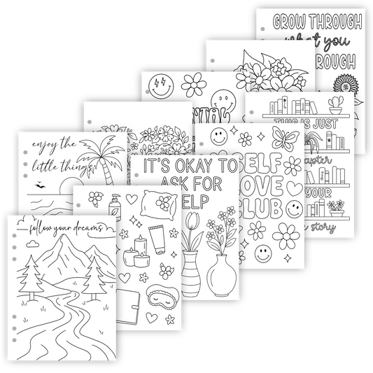 Mental Health Themed Coloring Pages