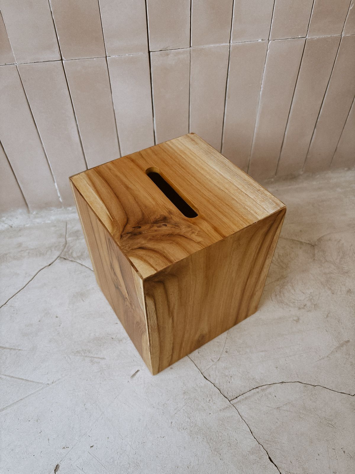 Teak Tissue Box