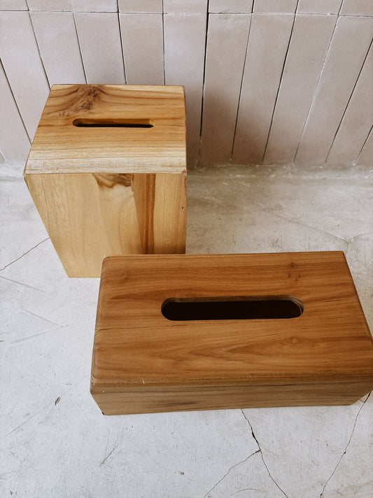 Teak Tissue Box