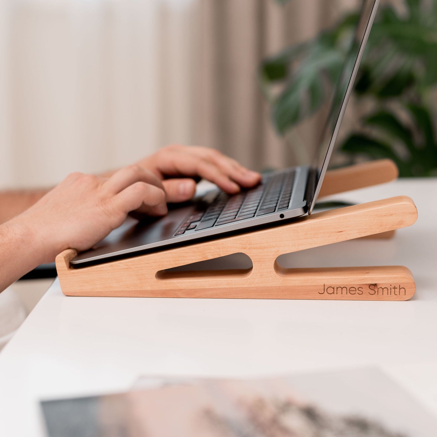 Wooden Laptop Stand – Solid Wood