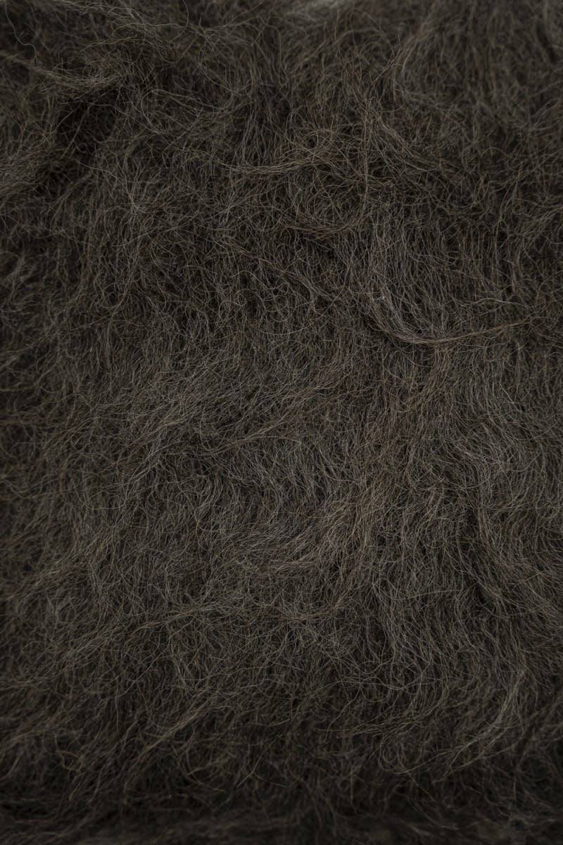 Organic Wool Pillow - Handwoven Brushed Wood Decorative Pillow