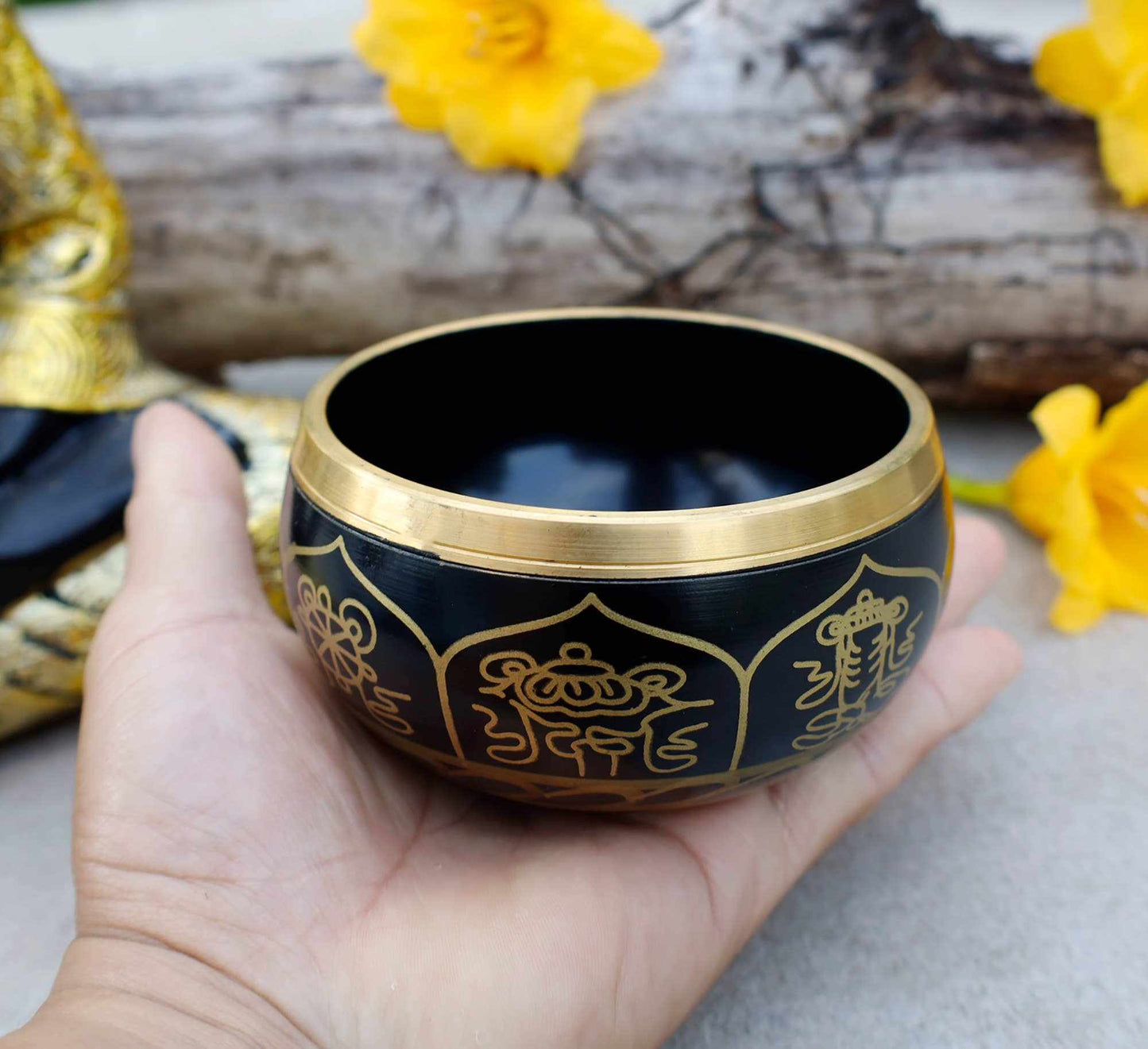 8 Lucky Symbols Tibetan Singing Bowl