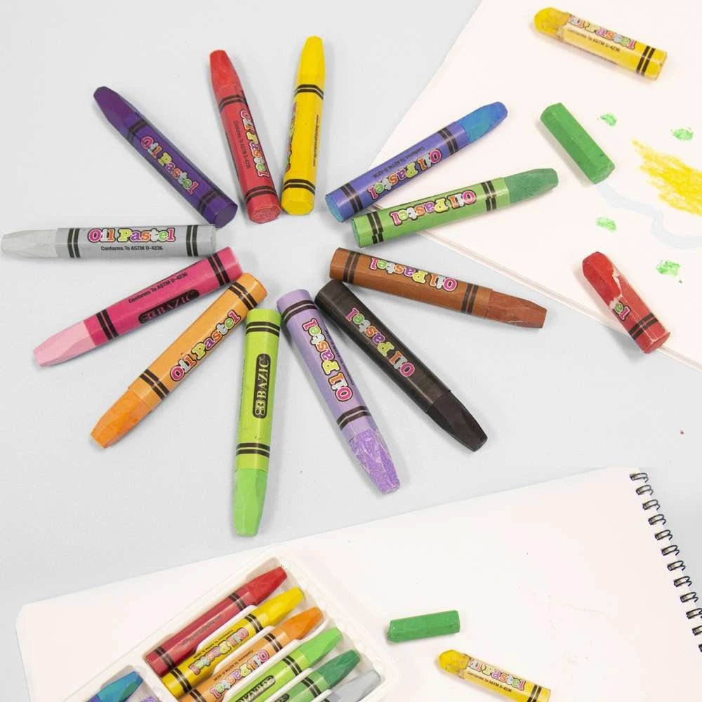 Jumbo Oil Pastels – 12 Vibrant Colors Set