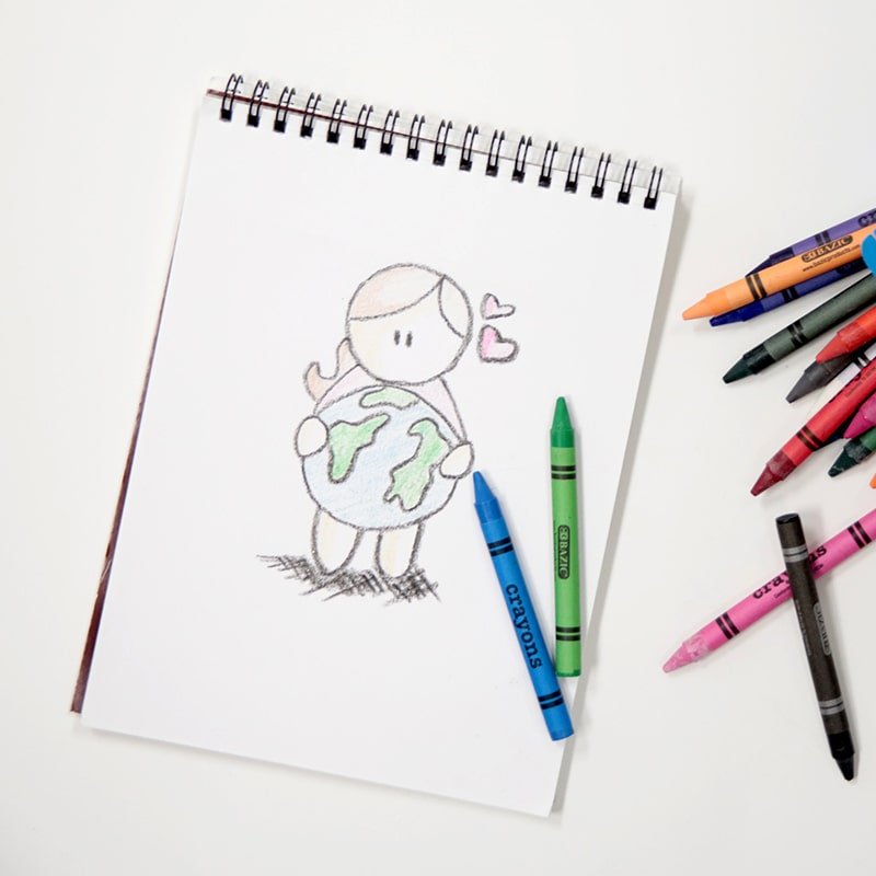 24 Color Washable Premium Crayons