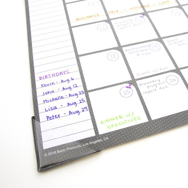 17" X 22" Undated 12-Month Desk Pad Calendar - Random Color