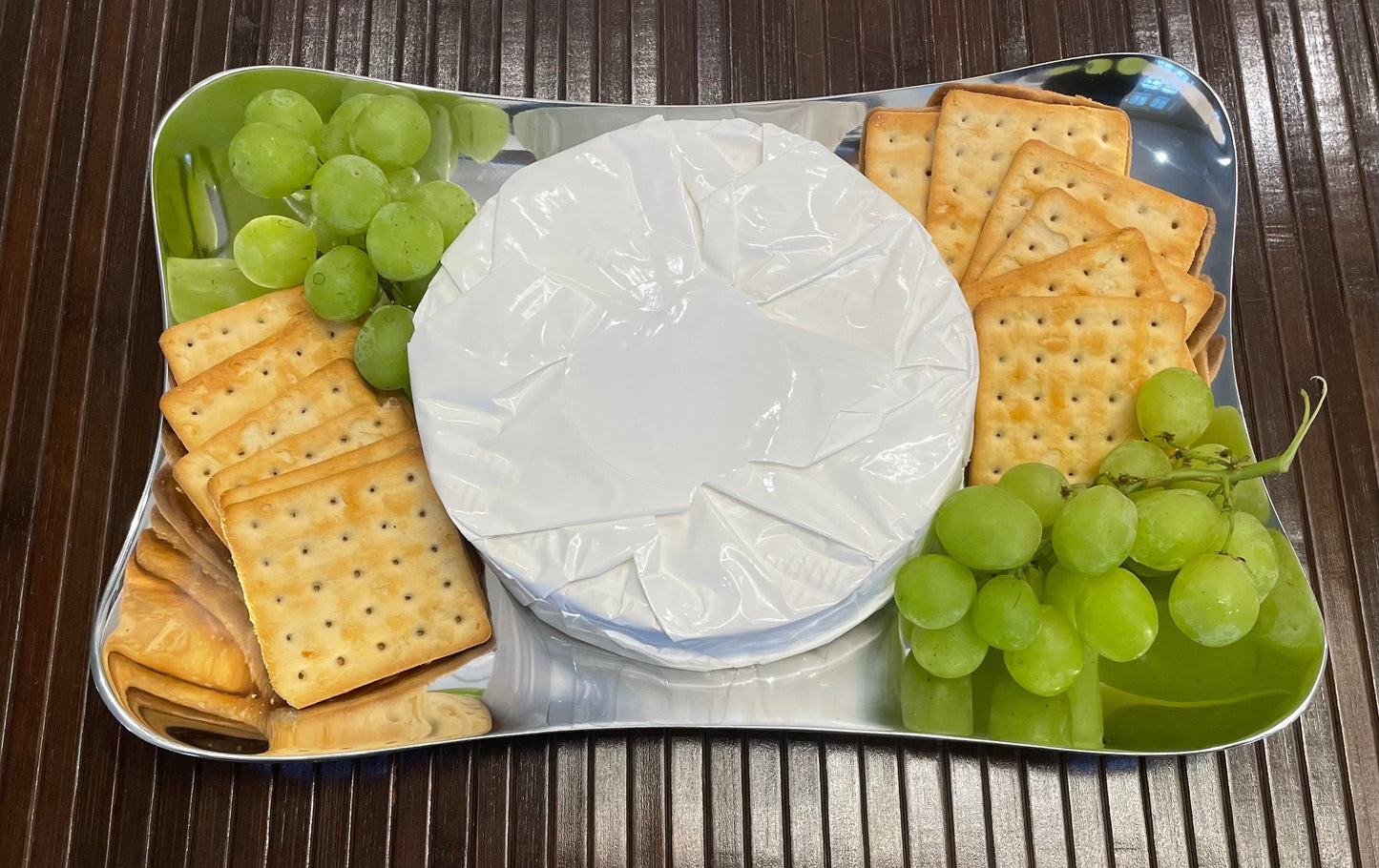 Minimalist Aluminum Serving Tray Handcast Sand-Cast Modern Table Centerpiece