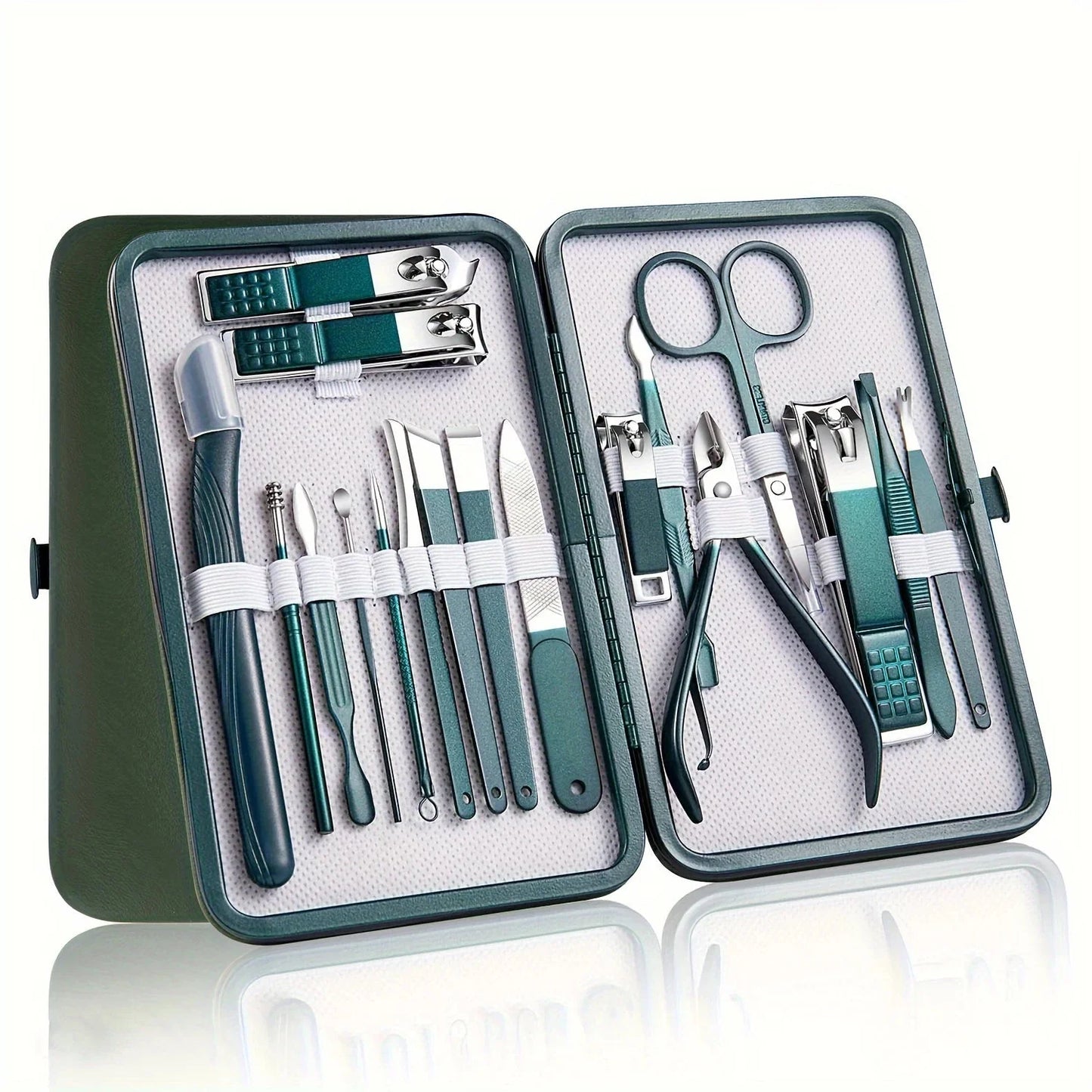 Snip Happens! 18-in-1 Stainless Steel Mani-Pedi Survival Kit – Sleek Nail Clippers & Trimmers with Luxe Travel Case