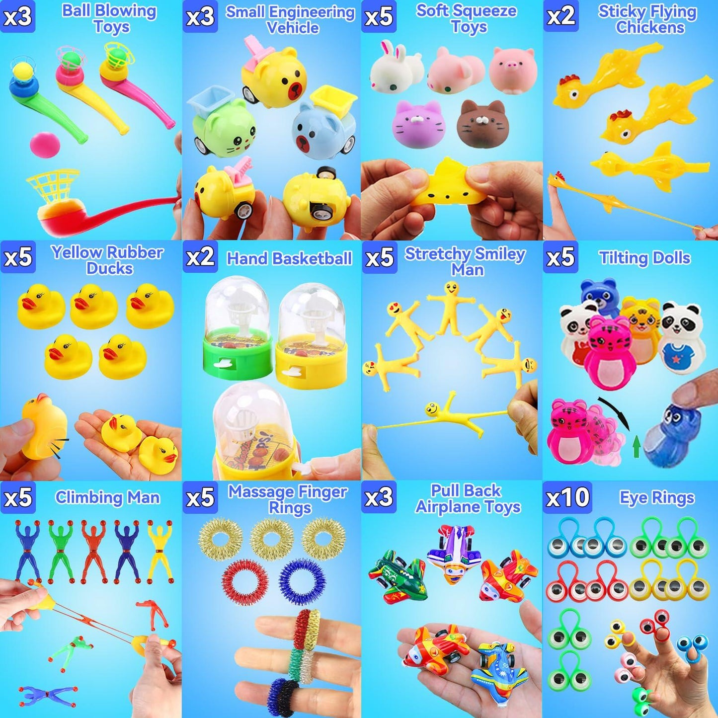 125 Pack Fidget Toys Stress Relief Assortment for Kids - Anxiety Relief