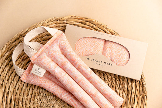 Eye Mask + Neck Wrap Bundle - Pink Pampas