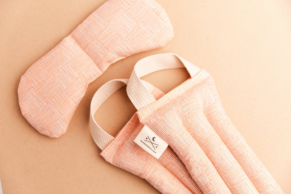 Eye Mask + Neck Wrap Bundle - Pink Pampas