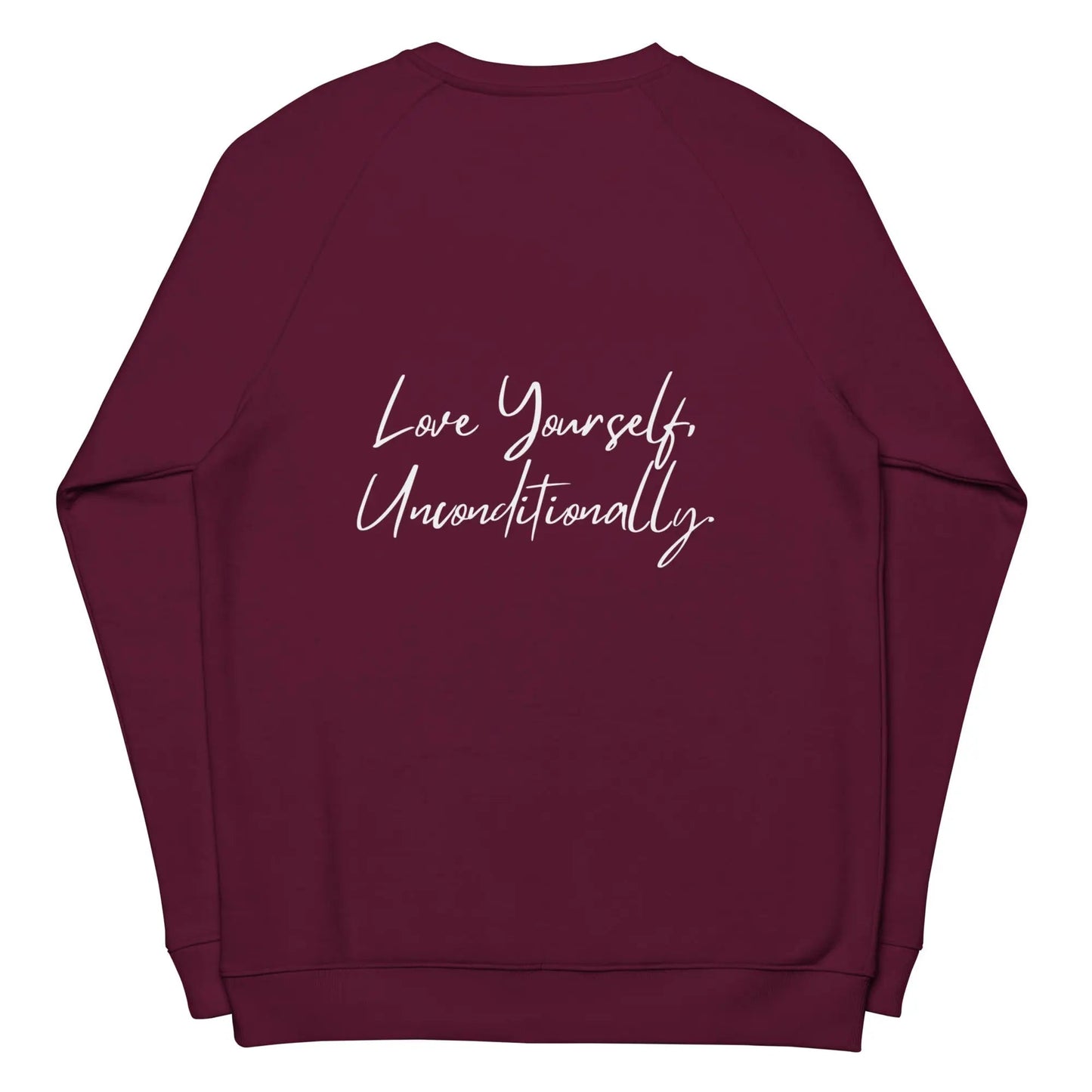 Organic sweatshirt SELF LOVE Unisex organic raglan sweatshirt
